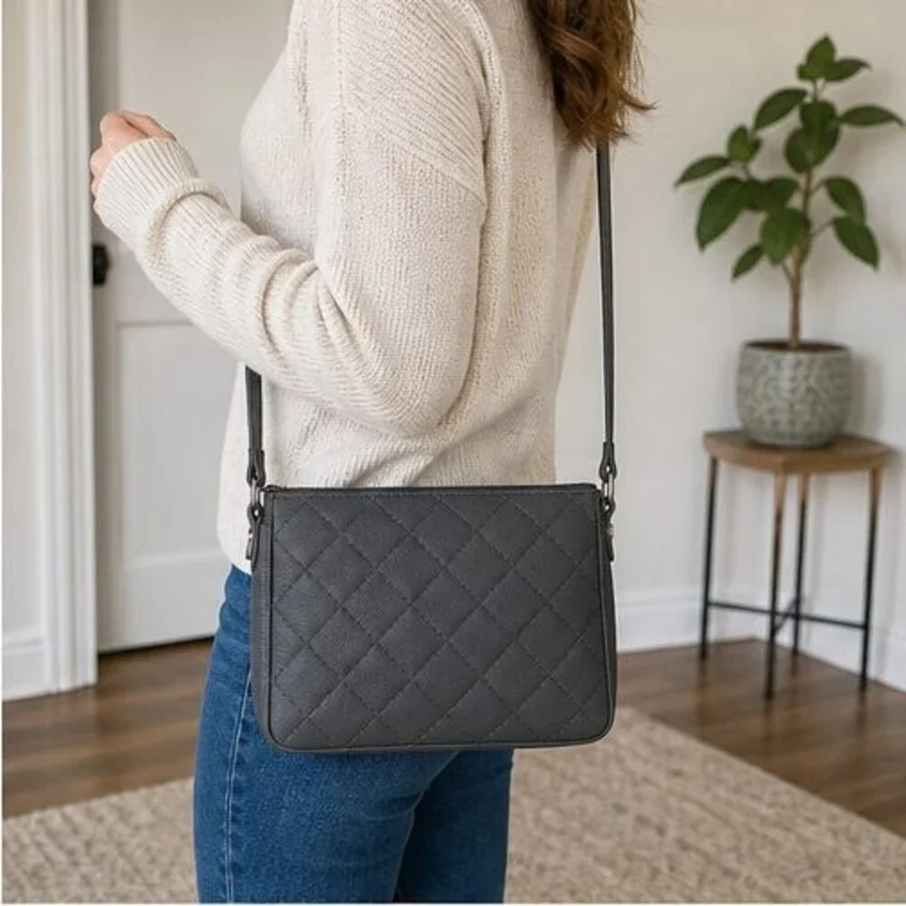 Chanel Black White Aged Calfskin Gabrielle Hobo with Mixed Metal Chain
